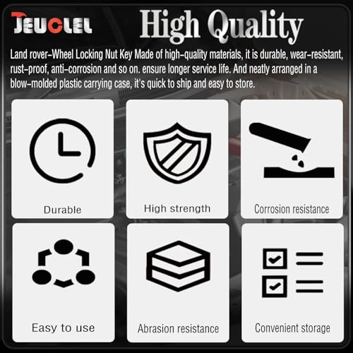 22PCS Wheel Locking Nut Key Kit Compatible with Land Rover Series | For Range Rover, Evoque, Freelander, Velar, Wheel Lock Nut Socket Adapter Set, Anti-Theft Lug Removal Tool, Anti-Theft Screw - size: Socket Kit (22Pcs)