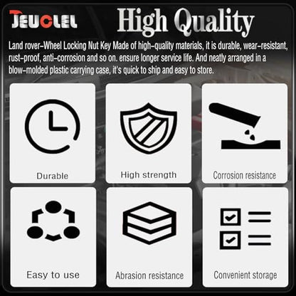 22PCS Wheel Locking Nut Key Kit Compatible with Land Rover Series | For Range Rover, Evoque, Freelander, Velar, Wheel Lock Nut Socket Adapter Set, Anti-Theft Lug Removal Tool, Anti-Theft Screw - size: Socket Kit (22Pcs)