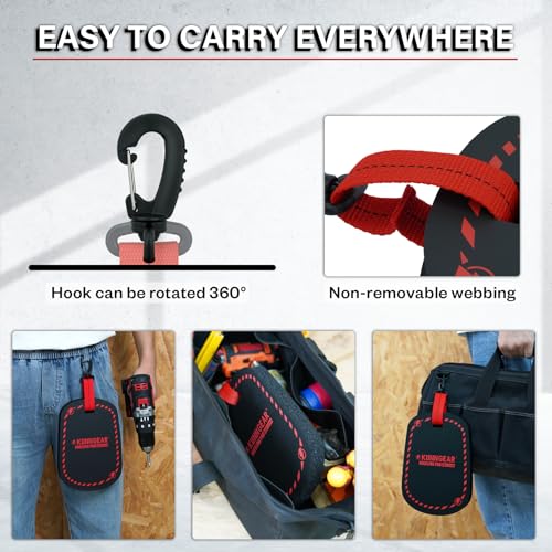 KUNN Small Kneeling Pad 9"X6.5"X1" Mini Foam Kneeing Pad with 360°Hook Heavy-Duty NBR Foam Portable Knee Mat for Working on Floors for Gardeners Plumbers Mechanics Electricians