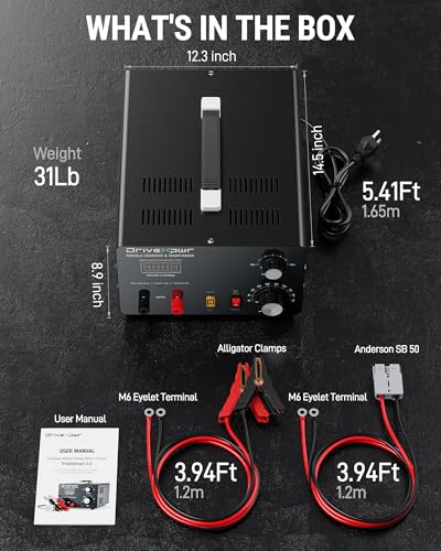 Adjustable Battery Charger 6V 8V 12V 24V 36V 48V 60V 72V 84V 96V,18A Automatic Battery Maintainer,Battery Desulfator Maintainer for Lead-Acid LiFePO4 Lithium,Suit Automotive Golf Cart Truck Mower(X50)