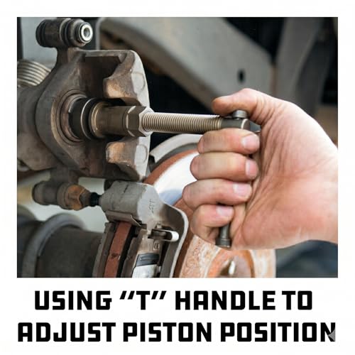 Powerbuilt Rear Disc Brake Adjust Tool Kit, Caliper Piston Adjustment, Vehicle Parking Brakes, T-Handle Center Screw, Adapters, Storage Case - 648601 - style: 12 Piece