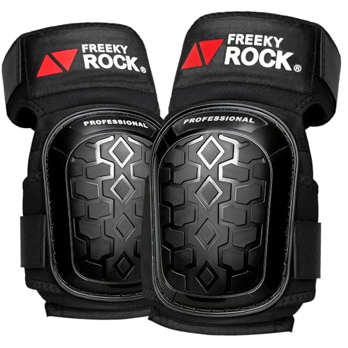 Knee Pads for Men Construction Knee Pads for Work with Heavy Duty Anti-Slip Cap Work Knee Pads with Thick Gel Padding Reinforced Thigh & Shin Straps for Construction Flooring Roofing, Black - color: Black-T