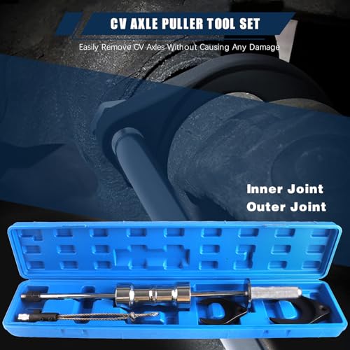 Inner CV Joint Puller Inner CV Joint Removal Tool Kit 10 Pounds Heavy Duty Slide Hammer Front Wheel Drive Axle Half Shaft Removal Puller Tool Set 63mm 48mm CV Joint Fork Adapter Attachments