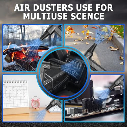 CAGIWIRU Compressed Air Duster -Mini Blower Turbo Fan,150000RPM Cordless Electric air Duster for Keyboard PC Cleaning,No Canned,Jet Dry Blower Air Blower for Home and Car