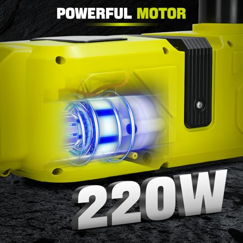 Electric Car Jack for DeWalt 20V Li-ion Battery, 220W Cordless Remote Control 5Ton Automatic Hydraulic Jack with LED Light, Floor Jack Lift for SUV MPV Sedan Truck Change Tires Garage Repair