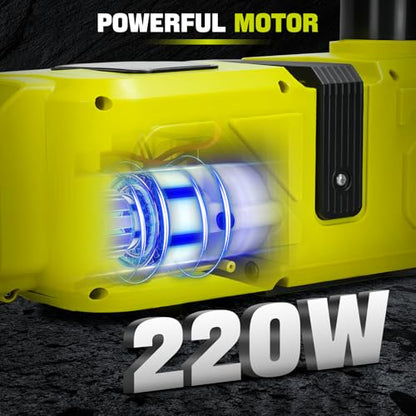 Electric Car Jack for DeWalt 20V Li-ion Battery, 220W Cordless Remote Control 5Ton Automatic Hydraulic Jack with LED Light, Floor Jack Lift for SUV MPV Sedan Truck Change Tires Garage Repair