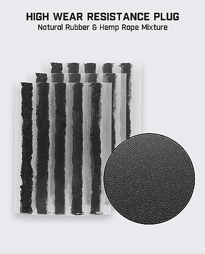 Fanttik Tire Repair Kit-24pcs Heavy Duty Tire Plug Kit, Fix Punctures and Plug Flats Patch, Universal Tire Repair Tools for Autos, Cars, Motorcycles, Trucks, ARBs, ATVs, Tractors, RVs, SUVs, Trailers