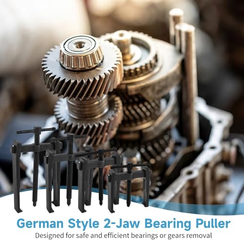 OMISTAR 4 PCS 2 Jaw Gear Puller, 3'' 4'' 6'' 8'' Adjustable Bearing Puller Remover, Hand Remover Tool Pump Pulley Remover for Flywheel, Pulley, Gear, Shaft Removal (3'' 4'' 6'' 8'') - color: 3'' 4'' 6'' 8''