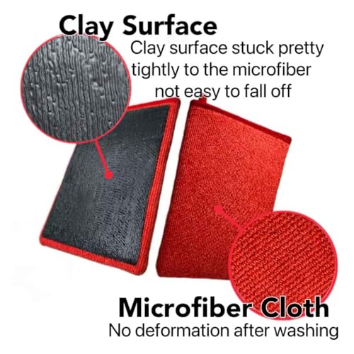 Biodison & Lee 1 Pcs Clay Mitt for Car Detailing - Fine Grade Clay Bar Mitts,Synthetic Clays Mit to Remove Paint Overspray, Water Spots, Tree Sap, Rail Dust from Paint, Glass, Plastic Surfaces