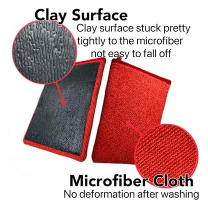 Biodison & Lee 1 Pcs Clay Mitt for Car Detailing - Fine Grade Clay Bar Mitts,Synthetic Clays Mit to Remove Paint Overspray, Water Spots, Tree Sap, Rail Dust from Paint, Glass, Plastic Surfaces