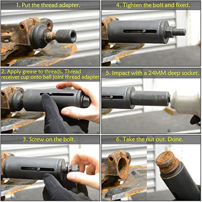 78620 Ball Joint Puller, Ball Joint Separator, Heavy Duty Ball Joint Extractor, Nut Removal Tool for Subaru Legacy 1990+, Impreza 1993+, Forester 1998+, Baja 2003+
