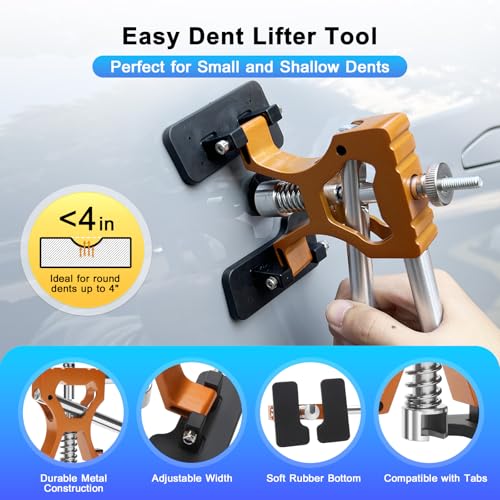 VEXTRO Paintless Dent Repair Kit, Dent Puller kit,Dent Removal Tools with Metal Dent Lifter, Bridge Puller, Slide Hammer T-Bar, PDR Kit for Car Dent Repair, Auto Body Dent Puller, Hail Damage Removal
