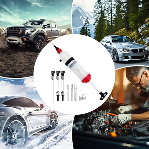 Fluid Pump Automotive - 1.5L PP, Oil Fluid Extractor, Oils Suction Syringe | Leakproof Syringe Filler, Transfer Hand Pump Tool | Automotive Brake Fluids Syringes for Car, Lawn Mower, Engine. - size: 1500ml