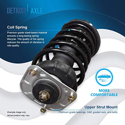 Detroit Axle - 2 Front Struts for 2001-2009 Volvo S60, 1999-2006 S80, 2001-2007 V70, Struts & Coil Spring Assembly 2002 2003 2004 2005 Replacement [w/o Four C Active Chassis] Suspension Struts Shocks - size: 171485L_171485R/PAIR