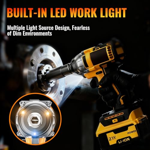 Cordless Impact Wrench: Brushless 1/2-inch，Power Impact Gun Kit Variable Speed Electric Impact Driver, Equipped with 2×4.0Ah Batteries, Fast Charger and 5 Sockets - style: Package A