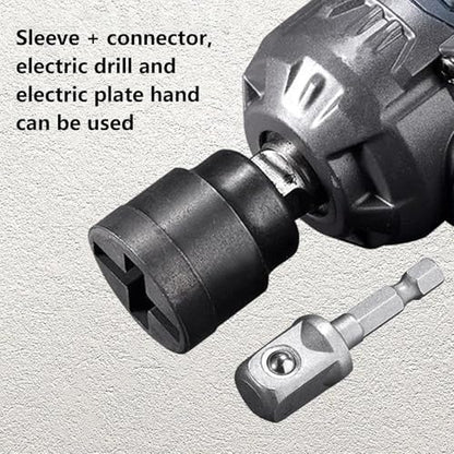 Drill Adapter Jack Socket - Quick Connect Lifting Tool | Electric Socket Adapter for Vehicle Maintenance, Tire Work, Road Trip Kit, Beginners, Mom, Compact Car Repair Accessory for Home Gara