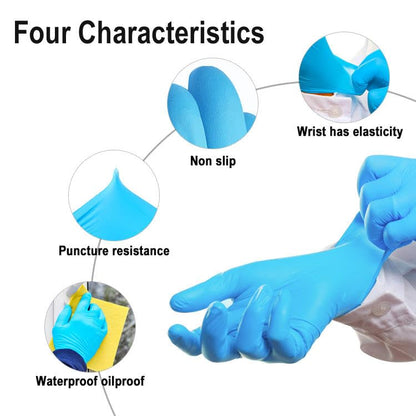Disposable Nitrile Gloves, 3 mil, Powder-Free,Latex-Free, 100 Count, Food Safe Multipurpose,Large, Non-sterile - size: Large (Pack of 100)