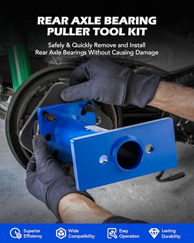 OMT Rear Axle Bearing Puller and Installer, Wheel Bearing Removal Tool | Compatible with 1995-1998 T100 1995-2004 Tacoma 1995-2020 4Runner 2000-2006 Tundra and 2004-2012 Hilux Pick-up - color: Blue