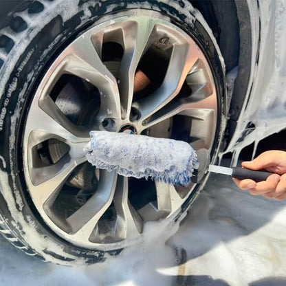 IPELY Metal Free Microfiber Wheel Brush,Wheel Cleaner Brush for Wheel and Rim Detailing, No Scratching