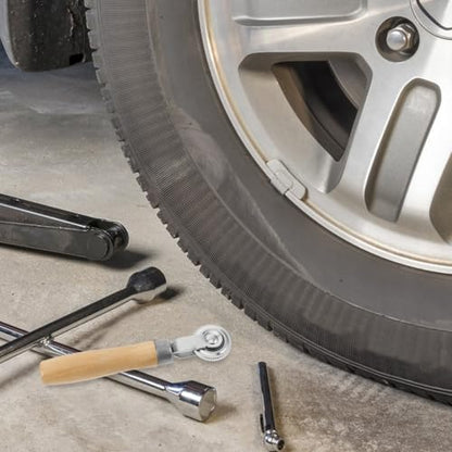 Cabilock 2pcs Tire Patch Roller Kit for Car and Motorcycle Repair Sturdy Wooden Handle Tire Repair Tools and Maintenance