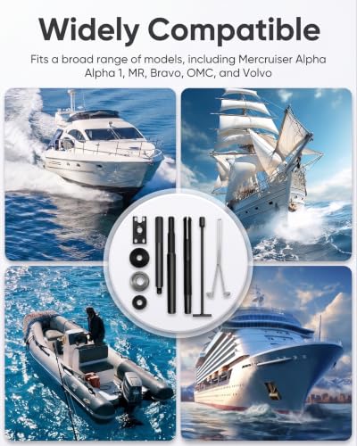 Gimbal Bearing Puller & Installer Tool with Bellows Expander Hinge Pin Tool, Gimbal Bearing Removal Alignment Installation Kit for Mercruiser Alpha, Alpha 1, MR, Bravo, OMC, and Volvo