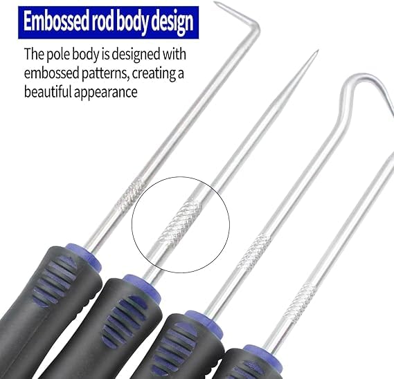 4 Pcs Pick and Hook Set Precision Automotive Mechanic Picks Tools Set for Car Oil Seal Hooks Puller Remover Tools (Green) - color: Green