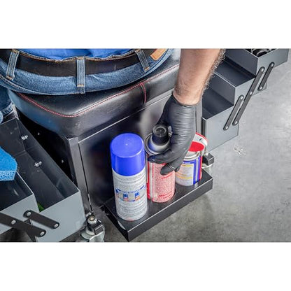 Powerbuilt Rolling Seat with Expandable Tool Trays, Roller Toolbox Garage Stool - Grey 941918ECE - style: Expandable Tool Trays