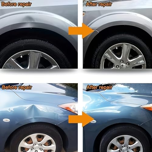 Car Dent Puller Kit, Paintless Dent Repair Tools, Dent Remover Tool for Car Body, Car Dent Repair Kit with T Slide Hammer, Universal Portable Car Tools for Most Cars, Suvs