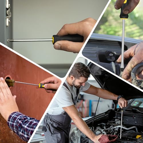 9pcs Magnetic Screwdrivers Set, Including 12in Phillips and Slotted | with Non-Slip Cushioned Handle Grip - color: 9pcs