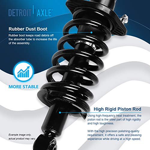 Detroit Axle - 4pc Struts for 2007-2011 Honda CR-V Complete Front and Rear Quick Install Ready Struts w/Coil Spring Assembly 2008 2009 2010 Replacement Strut Shock Absorbers Suspension Kit - size: 04-3138/Pair