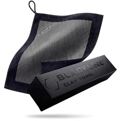 Blackline Clay Towel - Auto Detailing Synthetic Clay Towel - Decontaminate Paint and Glass for Smooth Washing - Great and Effective for Car, Truck, SUV - 12" x 12"
