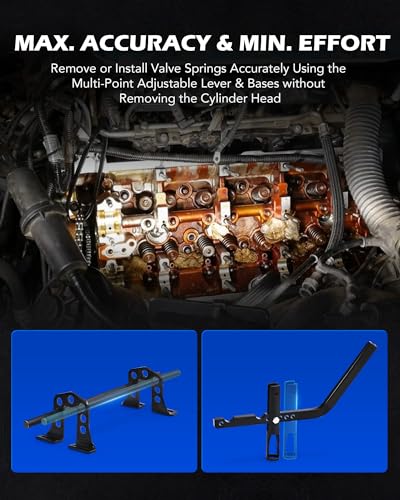 OMT Valve Spring Compressor, Valve Stem Tool Valve Holder Tool Valve Keeper | Universal Overhead Engine Valve Spring Remover and Installer OHV OHC Compressor Tool