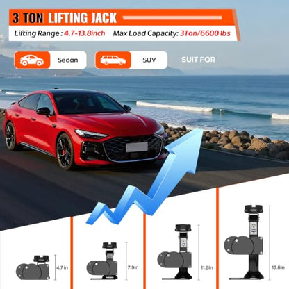 IMAYCC Electric Car Jack kit, 3 Ton Universal Tire Jack Repair Tools with Lug Wrench,Electric Lifting Jack for Car, SUV, ATV