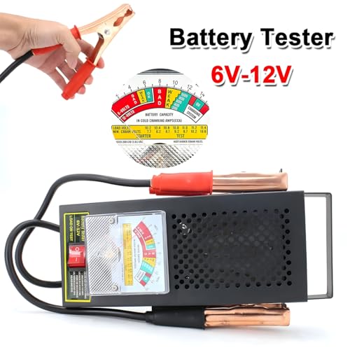Car Battery Load Tester, 6V-12V Battery Alternator Checker with Voltmeter & Alligator, Versatile Automotive Charging System Diagnosis for All Batteries, Universal for Vehicles