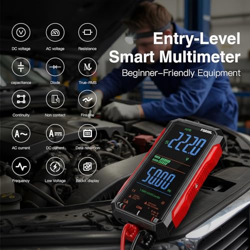 USB Rechargeable Digital Multimeter Smart Automatico True Rms Professional USB Power Multi Testers Continuity Pocket Oscilloscope with Capacitor Voltmeter Megohmmeter Electrical Tools for Electrician