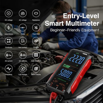 USB Rechargeable Digital Multimeter Smart Automatico True Rms Professional USB Power Multi Testers Continuity Pocket Oscilloscope with Capacitor Voltmeter Megohmmeter Electrical Tools for Electrician