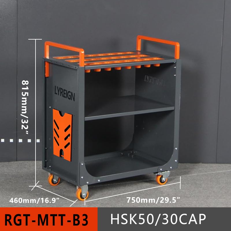 CNC Tool cart, CNC Trolley is Suitable for Warehouses and CNC Machining Centers, Gray, Non-Slip and Scratch-Resistant, CNC Tool Rack HSK50-30CAP - size: HSK50-30CAP