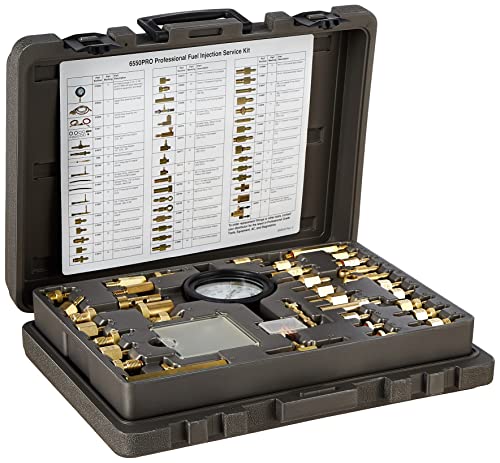 OTC 6550PRO Pro Master Fuel Injection Service Kit - Perform Fuel Pressure Testing, Diagnose Weak Pumps or Restricted Filters, Test Flow, and Perform Leak-Down Tests