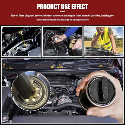57180 Oil Filter Plug Tool, Oil Filter Removal Tool, Oil Filter Plug Cover, 05083285AA MO285 Oil Filter Cap Off Tool Compatible with Ram 2500 3500 Diesel 5.9L 6.7L 2013-2018 Used for Oil Change