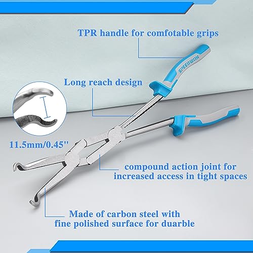 SPEEDWOX 13-Inch Long Reach XL Pivot Ring Nose Pliers - Automotive Hose Remover with Twin Grip - style: Hose Grip Pliers