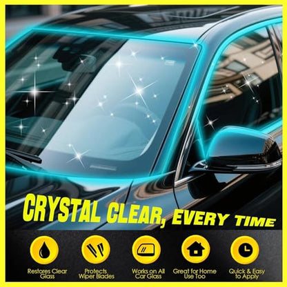 Cerium Oxide Glass Polishing Kit - Remove Scratches, Water Spots & Restore Clarity | Windshield Scratch Remover with Polish & Sealant | Complete DIY Kit