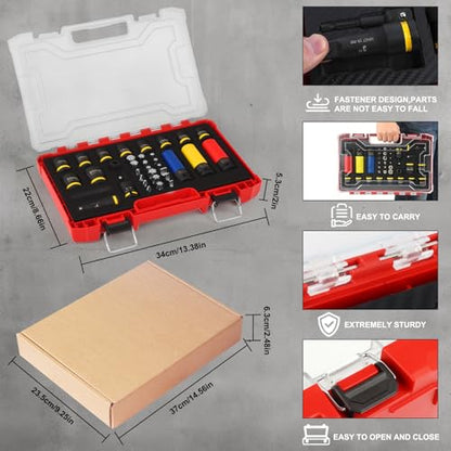 35-Piece Socket Bit Set, 1/2" Drive Nut Socket Set, Metric17、19、21 | 6 spline lug nut socket - size: 35PCS-Socket Bit Set