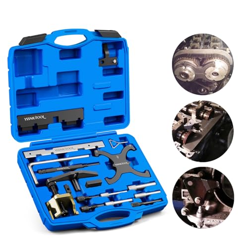 18pc Timing Tool for Ford, Engine Timing Tool Kit Camshaft Flywheel Locking Tools for Ford Fiesta Fusion Escape Mazda 1.4 1.6 1.8 2.0 Di/TDCi/TDDi ECOBOOST 1.6 Ti-VCT 1.5 1.6 VVT 2.5L Replace 303-1097 - color: Black