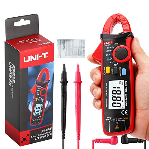 UNI-T UT210E Mini Digital Clamp Meter 100A AC DC Current Voltage True RMS Pliers Ammeter Resistance, Capacitance, Diode Tester Multimeter