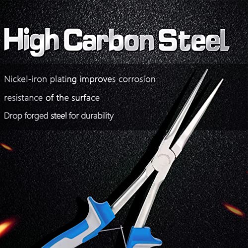SPEEDWOX 7 Inches Long Reach Needle Nose Pliers Slim Extra Long Nose | Smooth Jaw Mini Precision Wire Looping, Fine Tips Pliers for Jewelry Making, Bending Wire and Small Object Gripping - style: Needle Nose Pliers