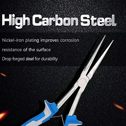 SPEEDWOX 7 Inches Long Reach Needle Nose Pliers Slim Extra Long Nose | Smooth Jaw Mini Precision Wire Looping, Fine Tips Pliers for Jewelry Making, Bending Wire and Small Object Gripping - style: Needle Nose Pliers