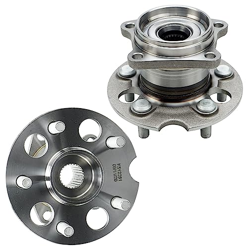 Detroit Axle - 4pc AWD Front Steering Knuckles Rear Wheel Bearing Hubs for 2004 2005 2006 2007 2008 2009 2010 Toyota Sienna, 2 Steering Knuckles 2 Non-ABS Wheel Bearing Hubs Replacement - size: 4UW48672/Kit