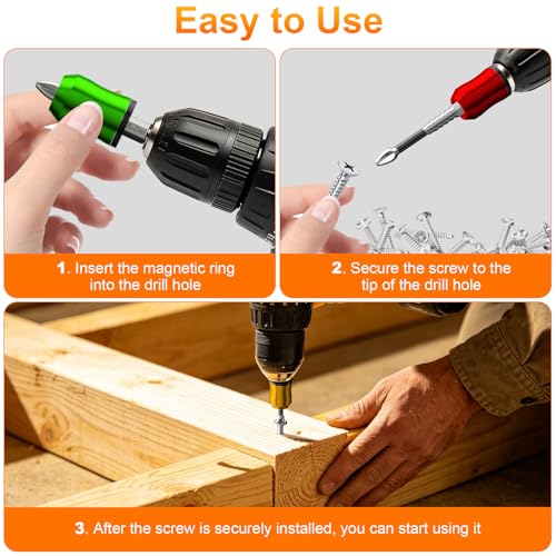 High-Magnetic Screwdriver Drill Bit Set with 3pcs Magnetic Screw Holder- Magnetic Screwdriver Set - Screwdriver Bit Set - Impact Driver Bit Set -25 50 65 70 90 150mm (12pcs+3pcs set) - color: 12pcs+3pcs Set