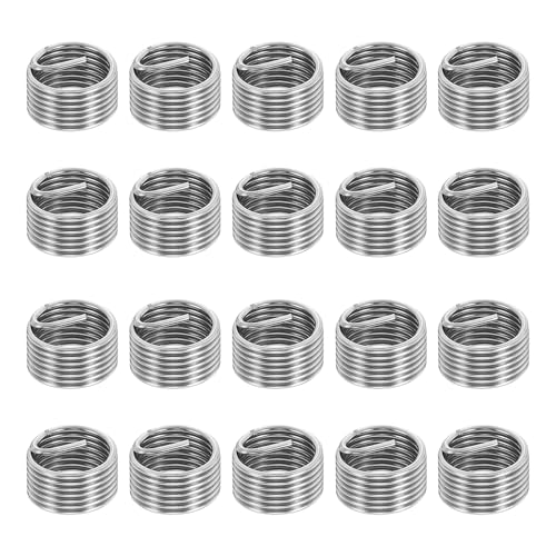 PATIKIL Wire Thread Inserts 3/8-24 UNF 1D 9.5mm, 20Pcs 304 Stainless Steel Helical Coiled Wire Screw Threaded Sleeve Sheath for Mechanical Equipment Automotive Repairs - size: 3/8-24 UNF, 9.5mm