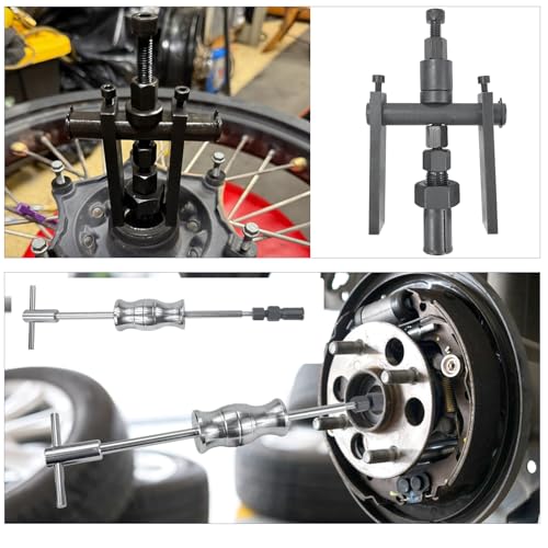 12Pcs Bearing Puller ＆ Blind Bearing Puller ＆ Slide Hammer Puller Kit | for Bearing Diameter 8-32mm (slide hammer two jaw puller)